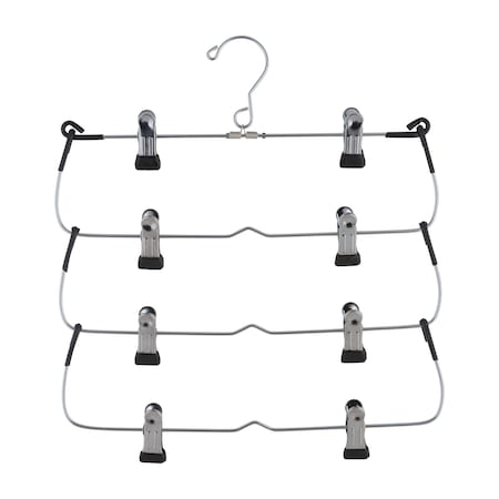 Organize It All Neu Home 4 Tier Fold Up Skirt Hanger NH-0316W-B
